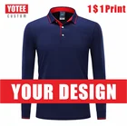 Новая модная мужская рубашка-поло YOTEE2021, дешевая рубашка с длинным рукавом и принтом, топ с отворотом, Высококачественная однотонная Базовая рубашка
