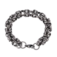 2022 new trendy chain men bracelet stainless steel 11mm width chain bracelet for men women jewelry gift gs0113