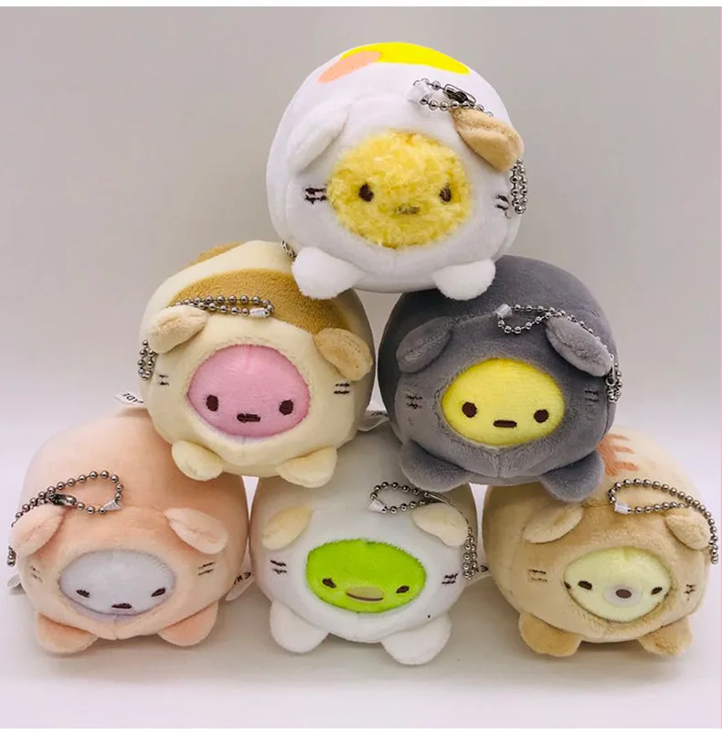 

48 шт. Высококачественная плюшевая кукла San-X, мини Sumikko Gurashi, уголок, био, мягкая игрушка, брелок для платья кошки, подвеска для сумок, подарки д...