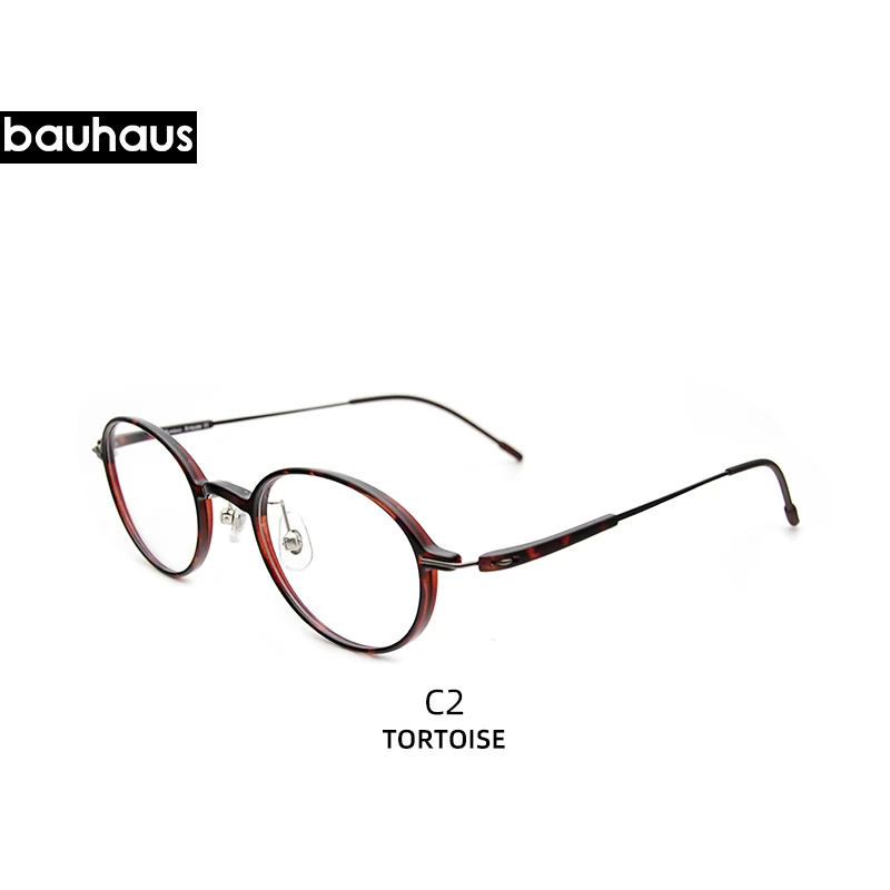 C3 2359 bauhaus дешевые круглые тонкие оправы для очков унисекс - Цвет оправы: C3