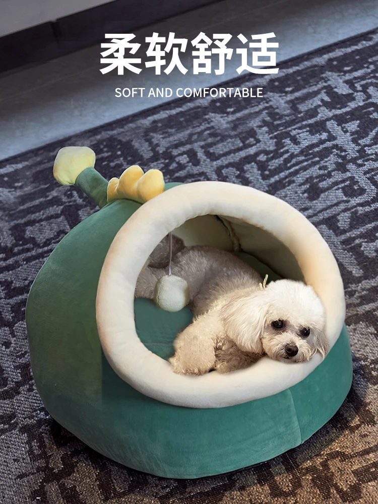 

Dog kennel all year round winter warm closed house small dog Teddy washable cat house pet dog supplies