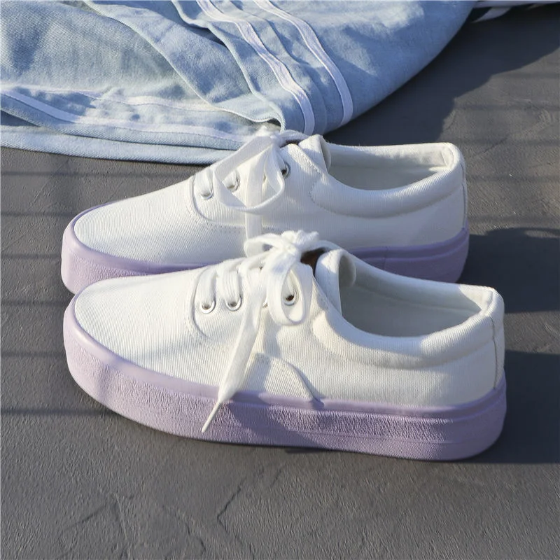 

Новинка 2021, осень и зима, женские белые низкие кроссовки на плоской подошве, повседневные холщовые кроссовки, Женская Студенческая теннисна...