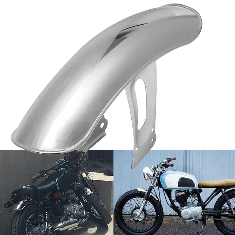 Универсальное черное/хромированное мотоциклетное переднее/заднее крыло