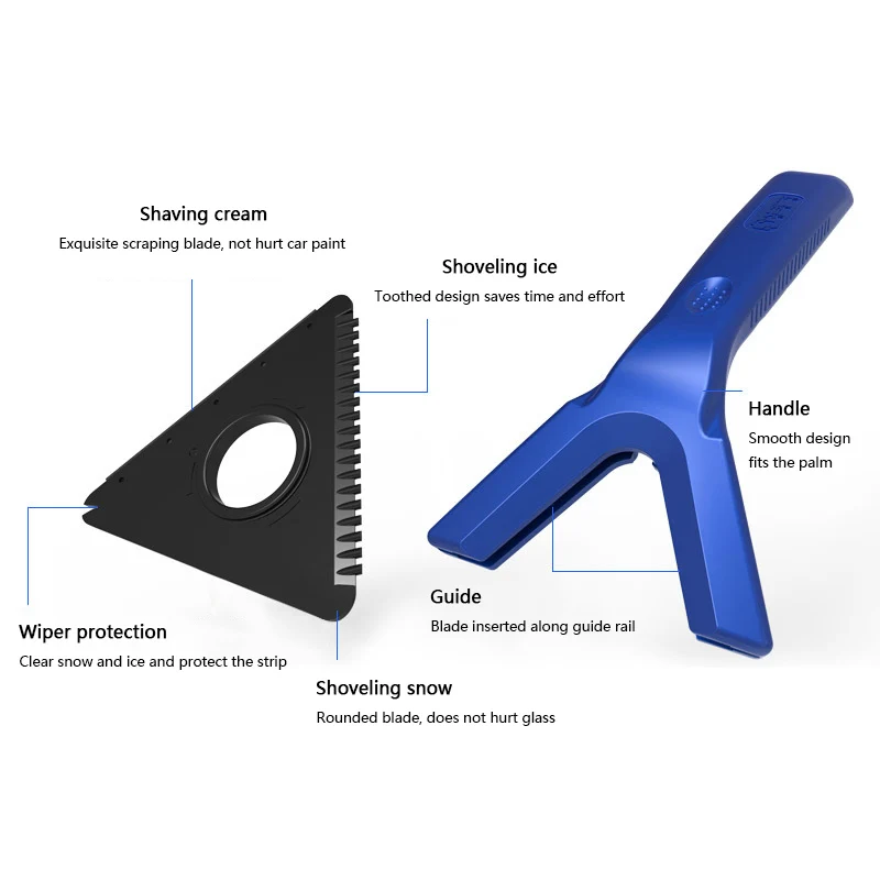Многофункциональный скребок для снега на лобовое стекло автомобиля лед снег