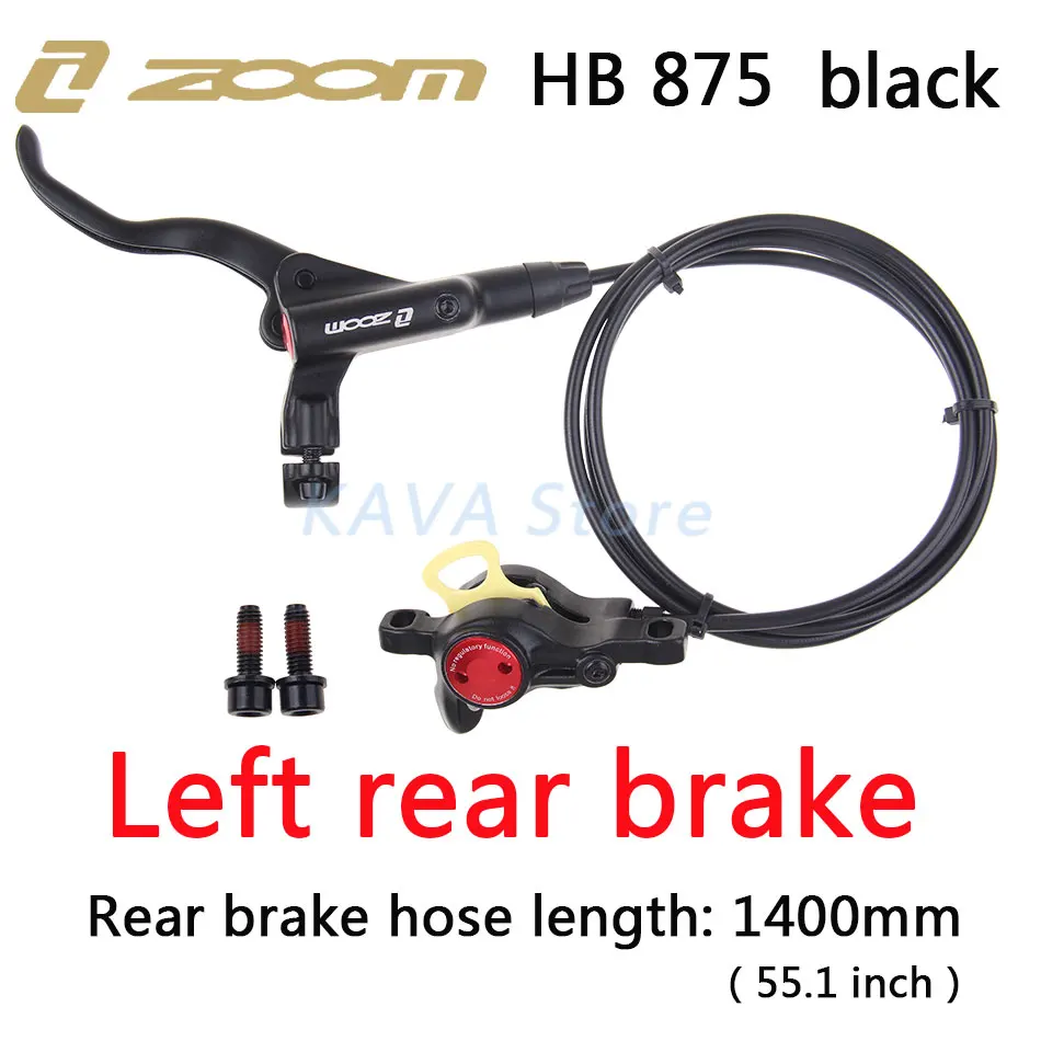 HB BK Left R 140 Зум HB-875 велосипед MTB гидравлические дисковые тормоза на горном велосипеде 800 мм* 1400/1450/1550 мм MT315 MT200 M615 M447 давления масла дисковый тормоз - Цвет: HB BK Left R 140