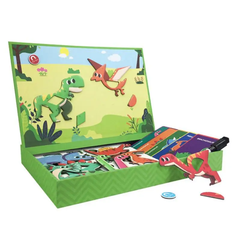 

Children Toys Multifunction Paper Animal Puzzle Writing Magnetic Drawing Board Blackboard Learning Education Toys For Kids
