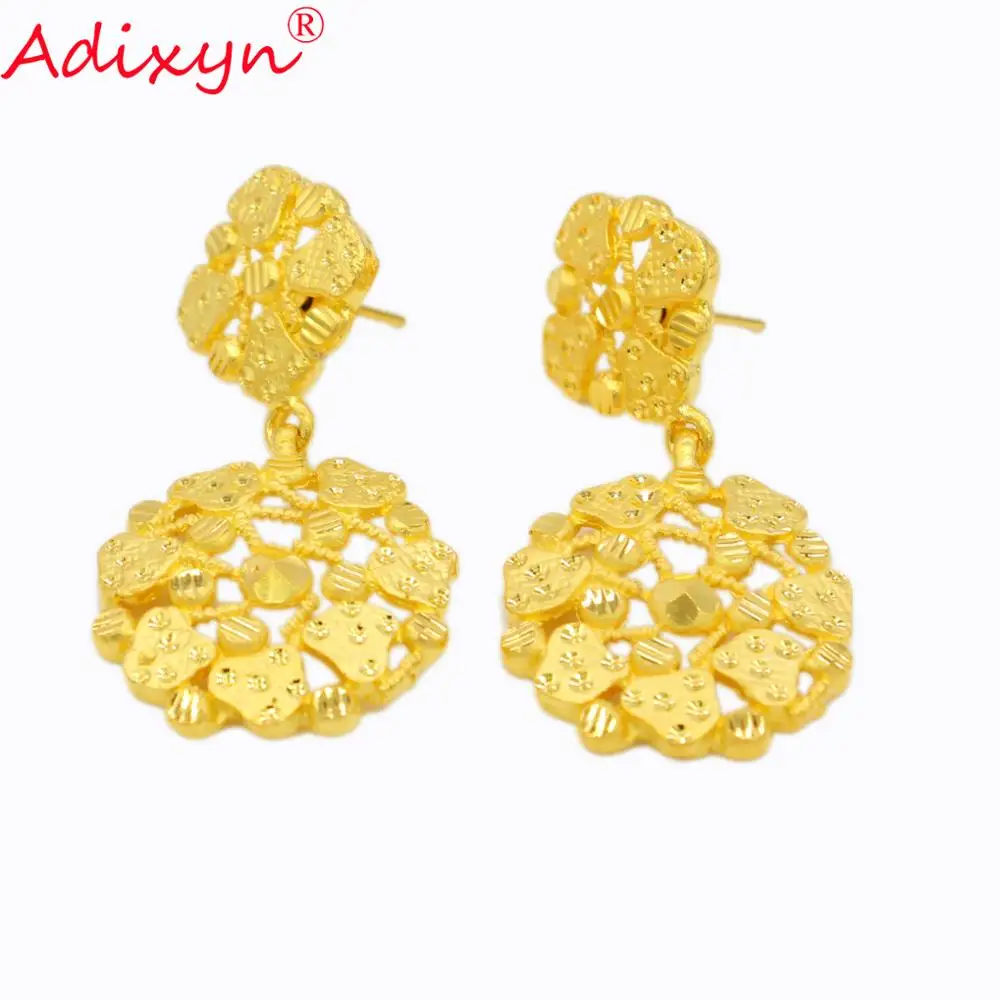 Adixyn Новое индийское ожерелье/серьги цвет золото Африканский/Дубай свадебные