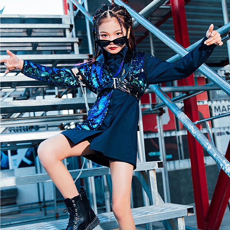 Детская одежда в стиле хип-хоп модный костюм высокого качества танцевальный для