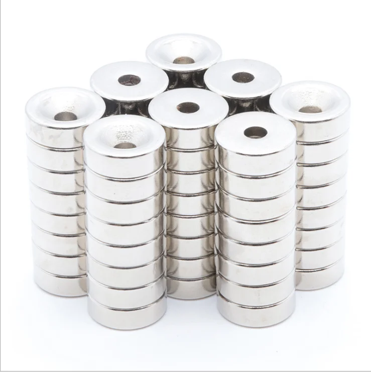 

20pas15X3-4 Small Countersunk Round NdFeB Neodymium Magnet Powerful Rare Earth Permanent Fridge Magnets for DIY