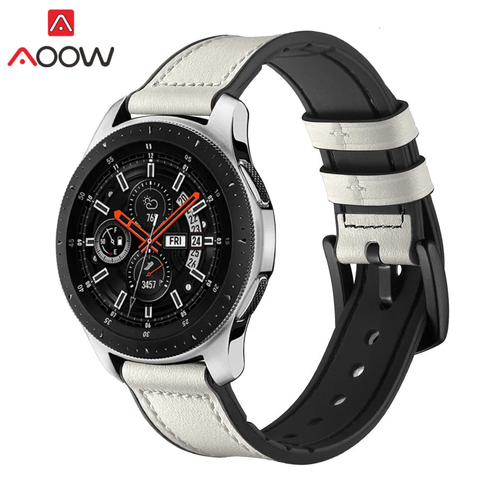 20 мм 22 мм силиконовый ремешок из натуральной кожи для samsung Galaxy Watch 42 мм 46 мм gear S3 S2 спортивный сменный Браслет ремешок