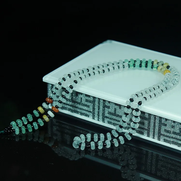 

6mm Natural jadeite Jade bead string for Amulet Pendant hanging chain necklace