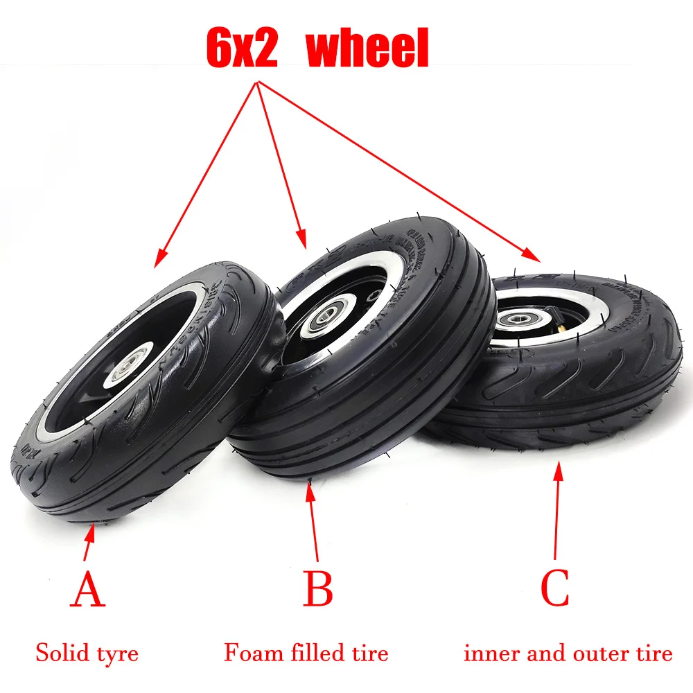 6 дюймовое сплошное колесо 6x2 пневматическая внутренняя трубка внешнее для мини