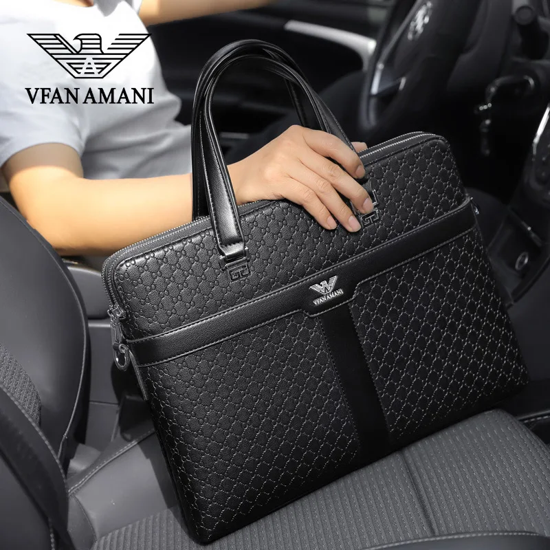 

2021 Men's business handbag leather briefcase leather leisure handbag document bag Office Bag purses and handbags designer bag