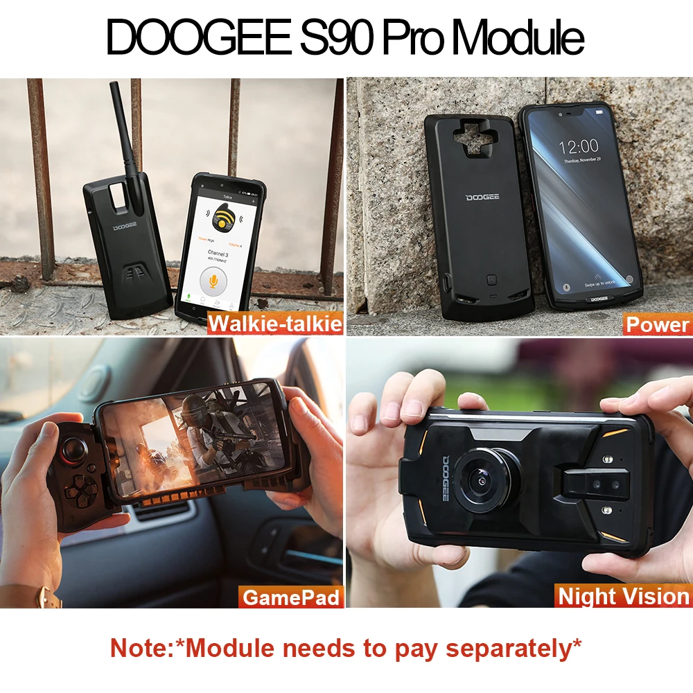 DOOGEE S90 Pro смартфон с 5 99 дюймовым дисплеем восьмиядерным процессором Helio P70 ОЗУ 6 ГБ