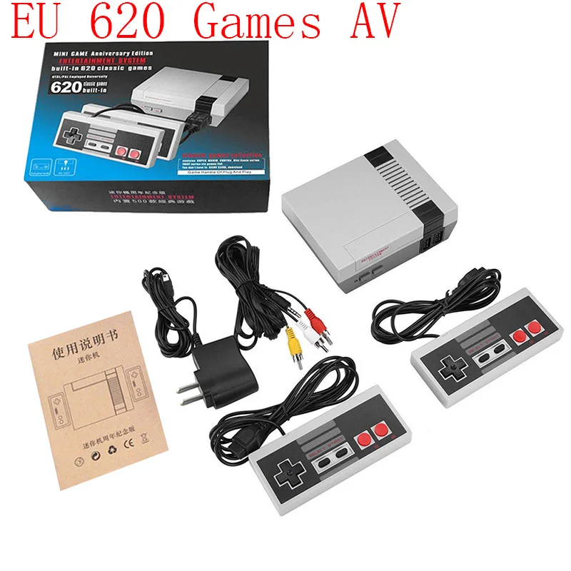 EU 620 Games AV Out 600/620 игры HDMI выход Ретро Классический ТВ Видео Игровая приставка для упрощенной версии классический для пульта NES - Цвет: EU 620 Games AV Out