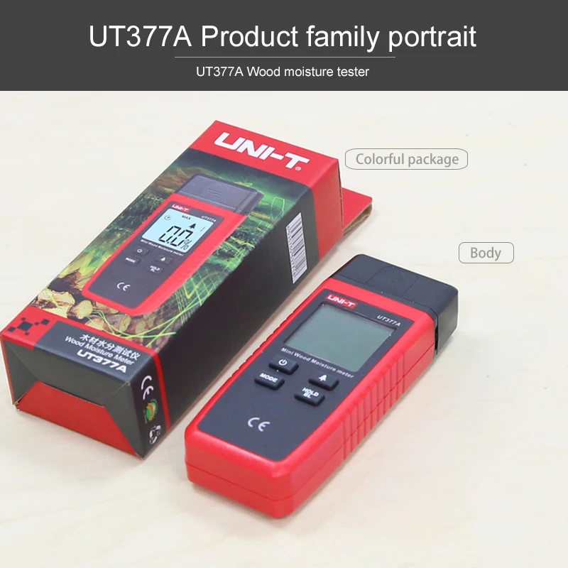 Цифровой измеритель влажности древесины UT377A гигрометр тестер ЖК Подсветка для