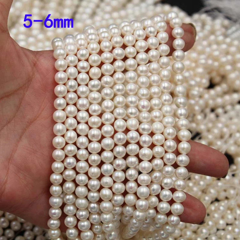 

1pc Freshwater White South Sea Shell Pearl Necklace Stones Round Beads Flower Clasp For Women 8MM Pearl Jewelry Designer Charms