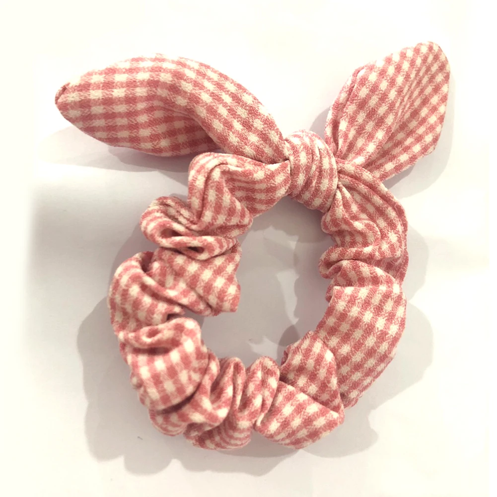 

Free shipping Fashion women rabbit ear dot Hair bands bunny hair scrunchies girl's hair Tie Accessories Ponytail Holder