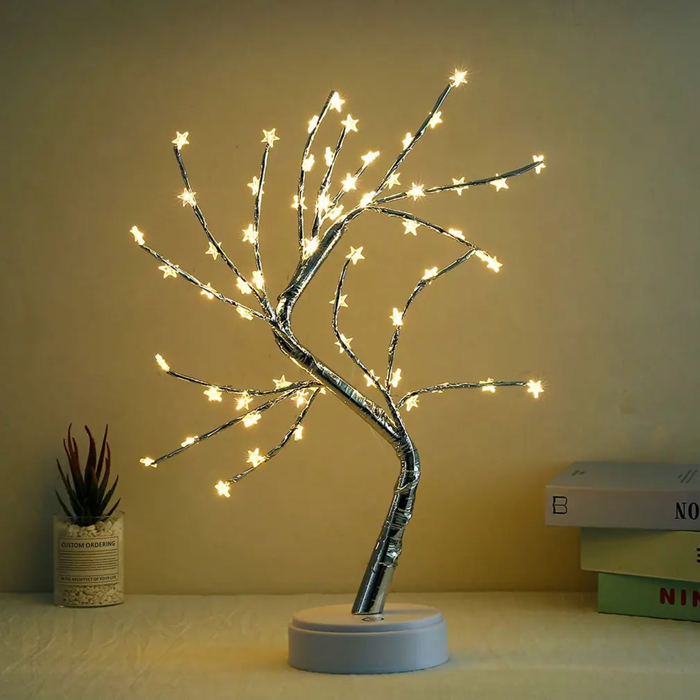 

Светодиодный Сказочный ночсветильник, светодиодная Ночная лампа на рождественскую елку, прикроватная лампа на батарейках с питанием от USB, ...