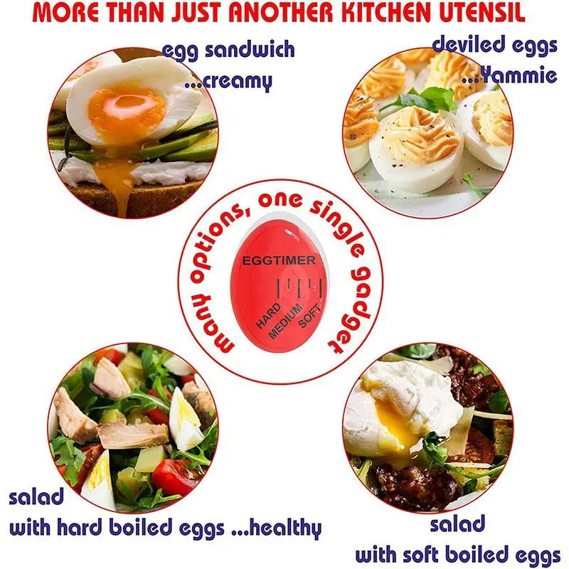 Таймер для варки яиц 1 шт. Цвет мягкий вкрутую таймер с изменяющимся яйца Пособия