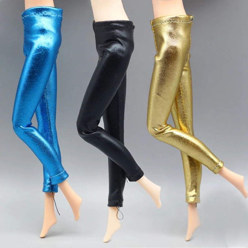 1 шт. эластичная яркая Цвет кожаные штаны на резинке для 29 см кукольная одежда