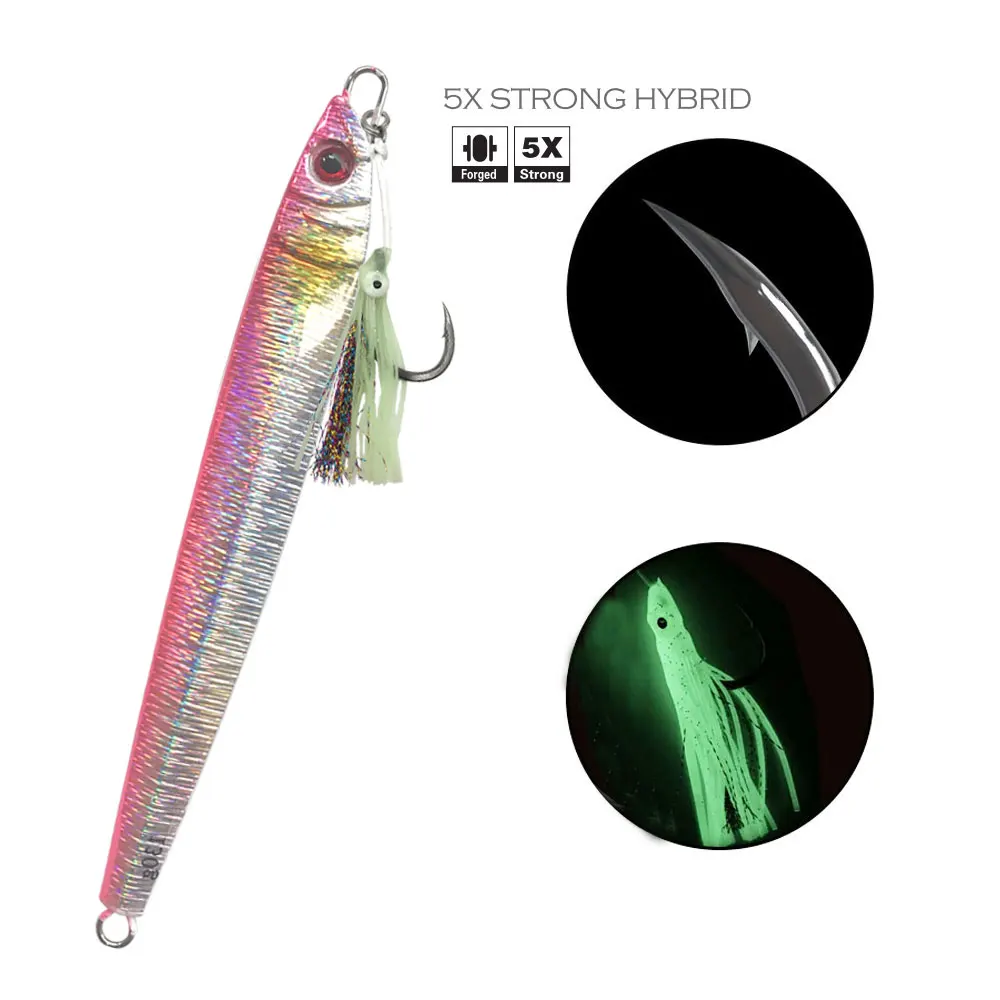 Как быстрые джиггинсы 130 г люминесцентный джиггинг светящиеся скорость падения