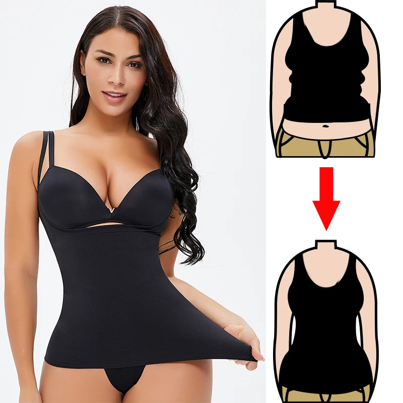 Бесшовный утягивающий корсет для талии под грудью жилет майка пояс