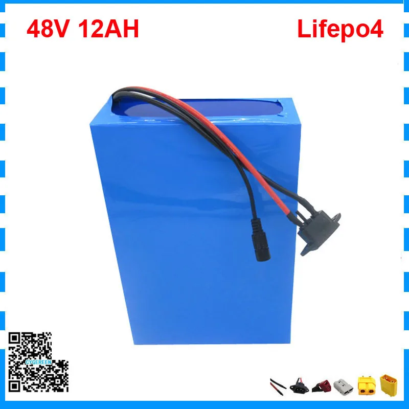 Аккумулятор LiFePo4 1000 Вт 15S 48 В 12 Ач 18 6000 мАч 32700 ячеек мотор Bafang для электрического