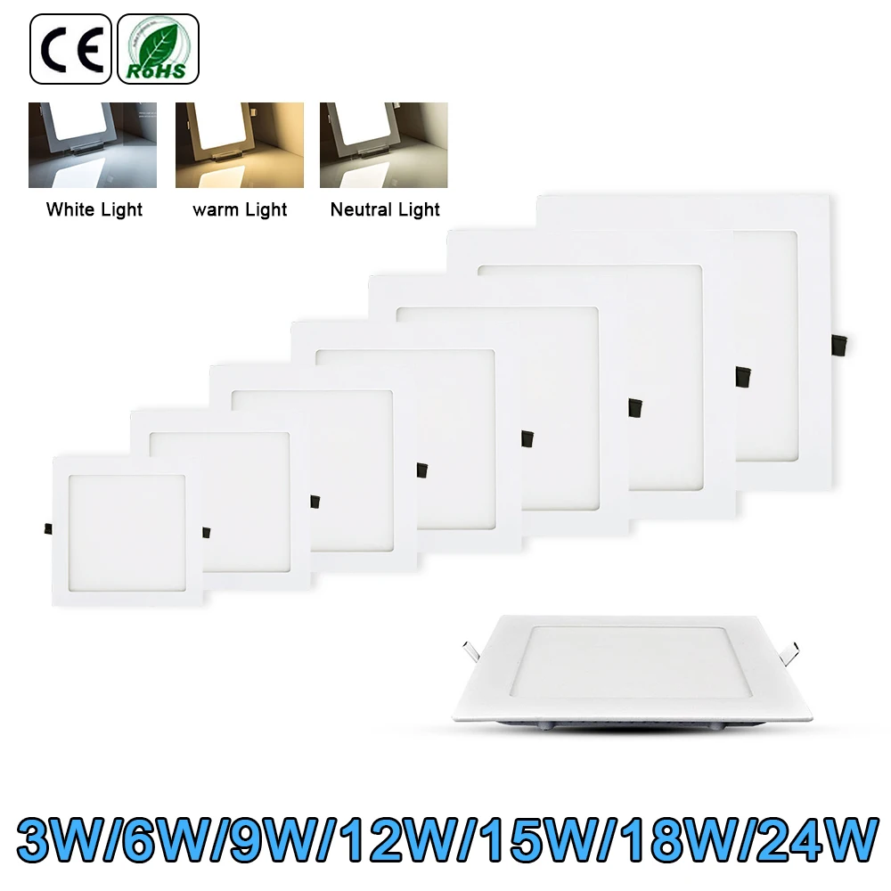 Dozzlor светодиодный тонкий потолочный светильник с заподлицо квадратная плоская