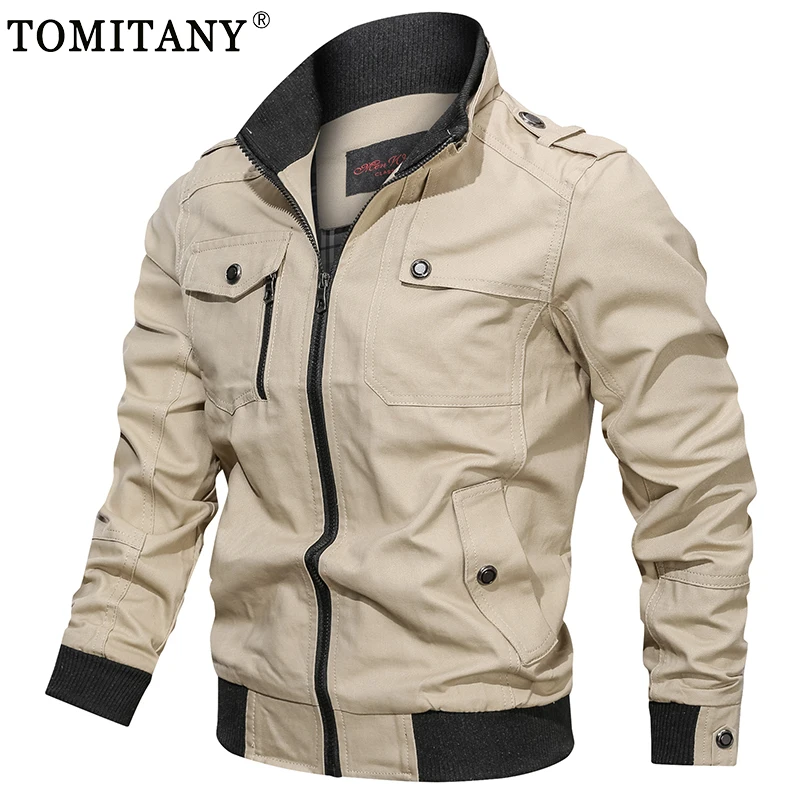 Куртка мужская в стиле милитари, Ветровка из хлопка, карго-пилот, армейский боевой тактический пиджак, верхняя одежда, весна-осень