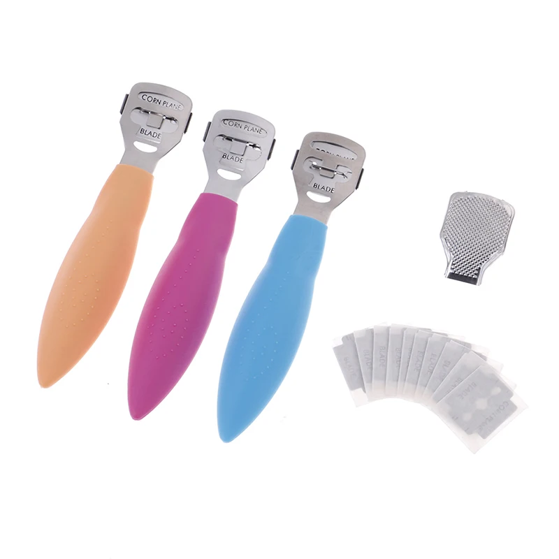 1set Pedicure callus shaver foot hard tough skin corn remover cutter razor & 10 blade