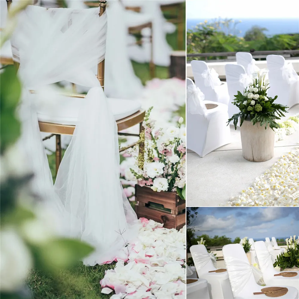 Свадебная вечеринка из органзы Swag стул с поясом искусственная скатерть кольцо