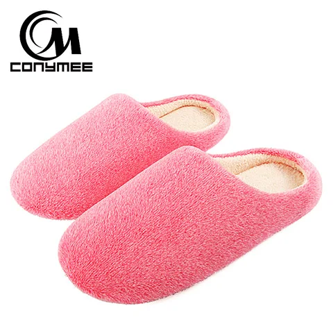 QWW-CS Pink Зимние домашние тапочки; повседневная обувь Мужская мягкая плюшевый домик; обувь из хлопка; противоскользящие мужские теплые комнатные тапочки Большие размеры мужские меховые тапочки сандалии утолщенные бархатные обувь - Цвет: QWW-CS Pink