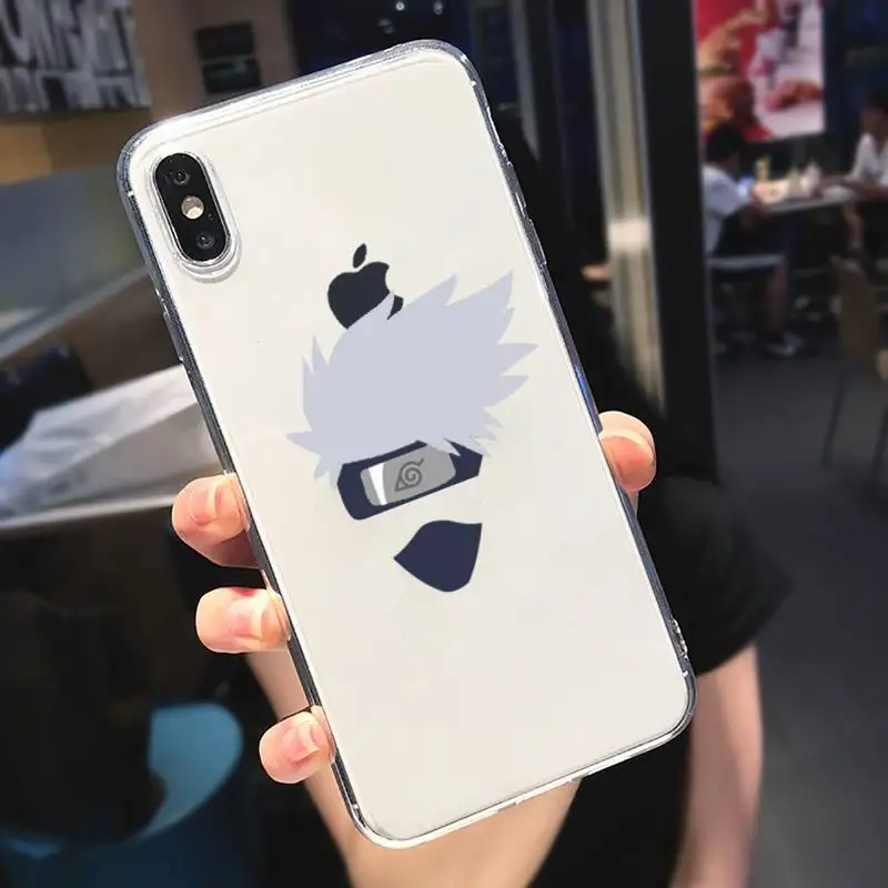 

Anime naruto cute kakashi Phone Case Transparent soft For iphone 5 5s 5c se 6 6s 7 8 11 12 plus mini x xs xr pro max
