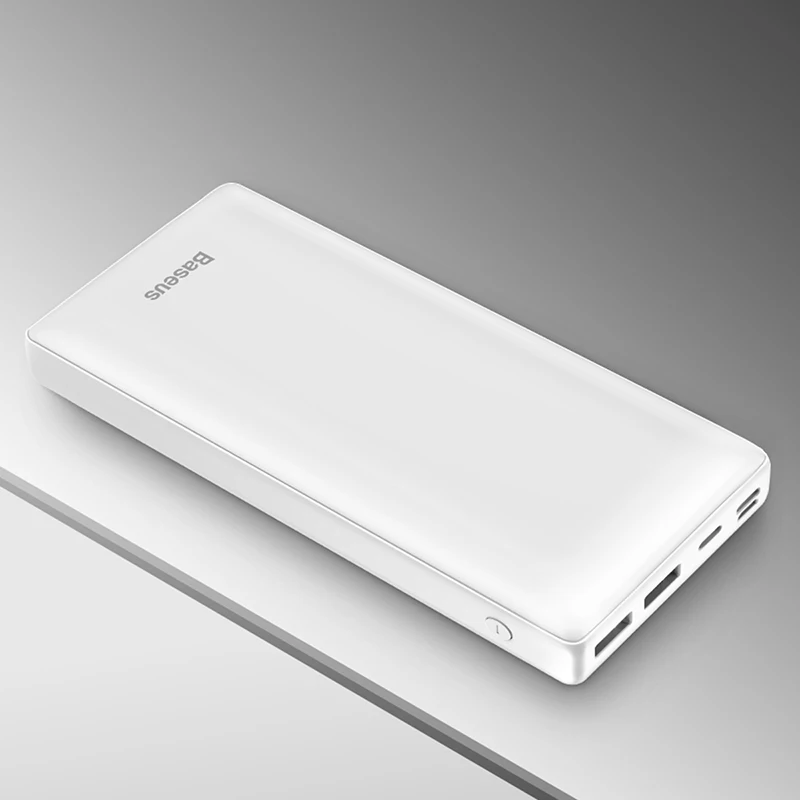 White Baseus 30000 мАч Внешний аккумулятор для iPhone 11 samsung Xiaomi внешний аккумулятор USB C PD Быстрая зарядка внешний аккумулятор USB зарядное устройство - Цвет: White