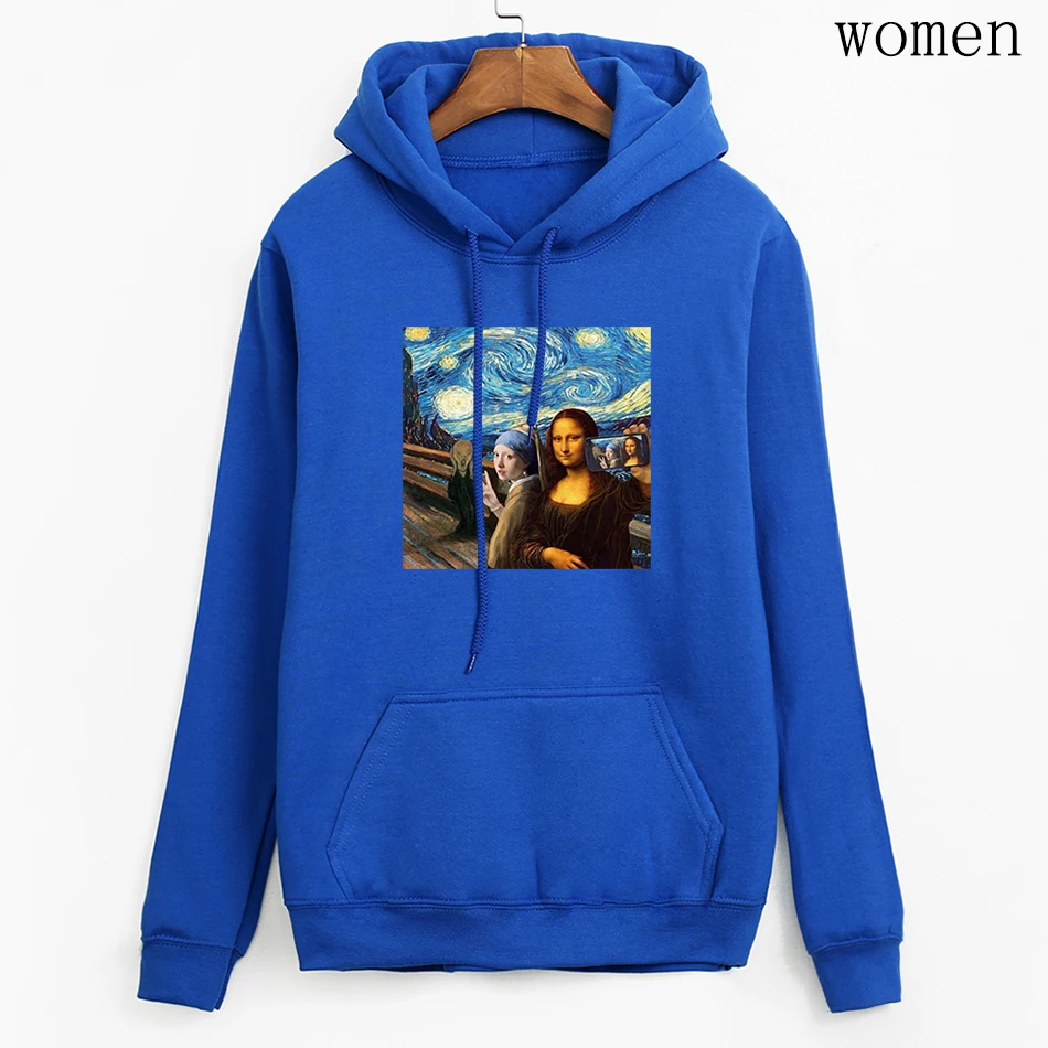 Women's Sweatshirt Mona Lisa's Smile Print Fashion Casual Pullovers Harajuku Autumn Hoody Ladies 2020 Streetwear For Women | Женская