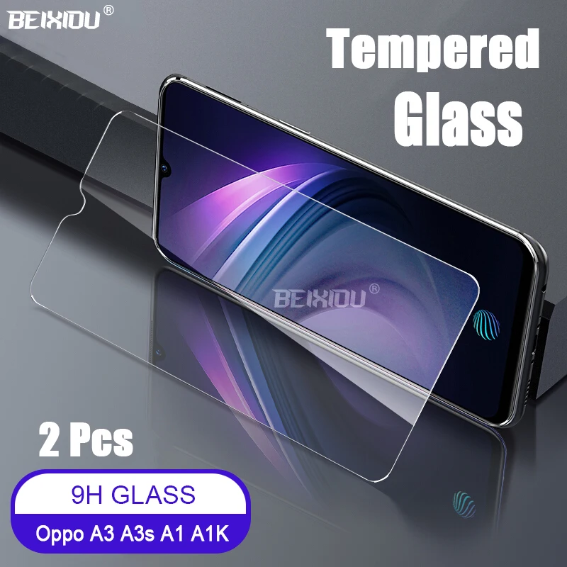 Закаленное стекло для Oppo A3/A3s 2 шт. защита экрана 2.5D 9h закаленное A1/A1K защитная