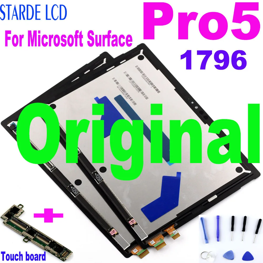 

3PCS Original LCD for Microsoft Surface Pro 3 1631 Pro 4 1724 Pro 5 1796 LCD Display Touch Screen Digitizer Assembly for Pro3