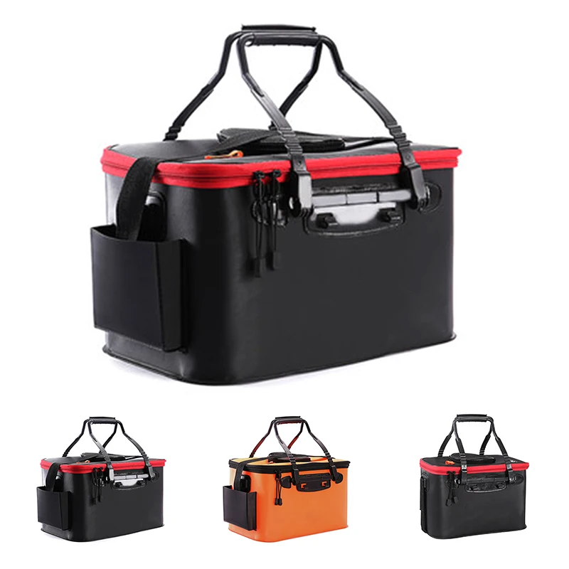 

Fishing Tackle Storage Box EVA Fishing Bags Portable Multifunction Foldable Fishing Bucket Live Fish Box Camping Water Container
