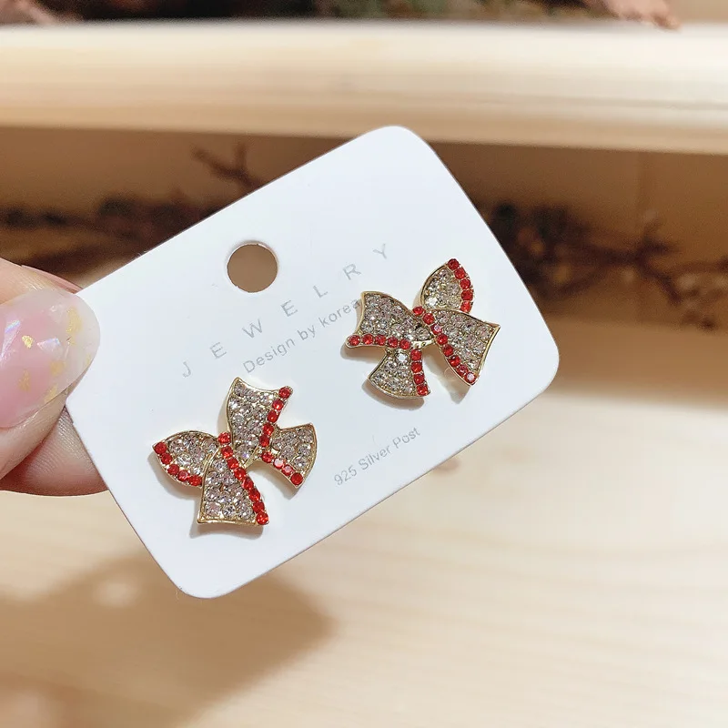 

Trendy Cute Colorful Crystal Butterfly Stud Earrings for Women Girls Gold Color Earring Fashion Love Wedding Jewelry Accessories