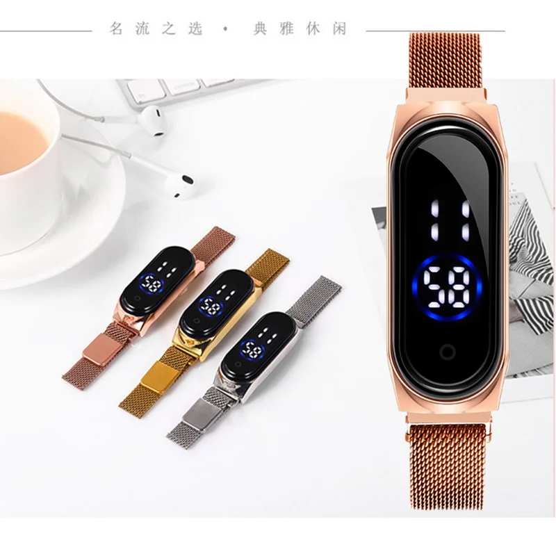 Новинка 2020 креативные женские студенческие часы с ремешком из сплава магнетита