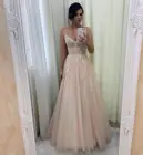 Платье Свадебное в стиле бохо, румяна розового цвета, до пола, с кружевной аппликацией, милое, на бретелях-спагетти, 2021