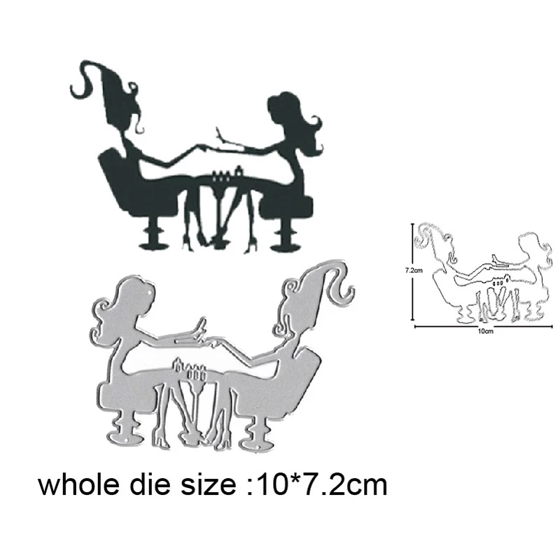 

Crafts dies metal cutting dies cut die Woman Painting Nails Decor Scrapbooking Craft paper knife mould blade punch stencils dies
