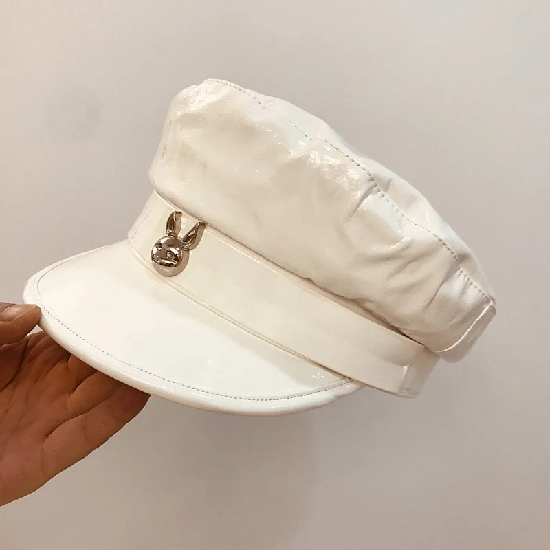 Осенняя флейма унисекс головной убор газетчика Женская Paperboy в черном и белом