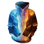 2021 3d Толстовка с капюшоном, Мужская толстовка, Мужская толстовка со звездным небом, волком