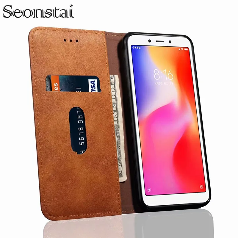 Кожаный чехол книжка для Xiaomi Redmi 6 6A 5 Plus Mi A1 A2 8 Lite S3 7 Note K20 Pro|Бамперы| |