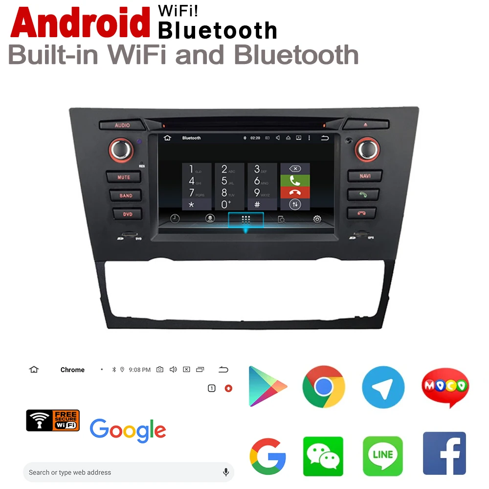 Автомобильный мультимедийный плеер 2 DIN HD стерео Android DVD GPS навигация карта для BMW 3