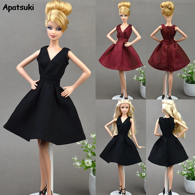 Вечерние платья с v образным вырезом Одежда для кукол Барби 1/6 BJD аксессуары