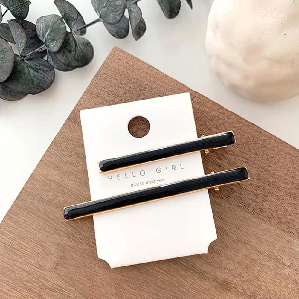 2 шт./компл. модные Винтаж Для женщин Красочные Твердые Акриловые толстые заколки