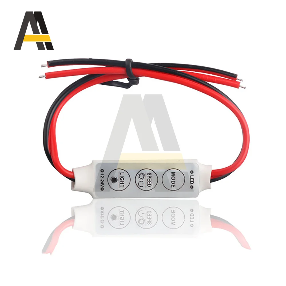 

DC12V Mini Led Dimmer Controller 3 Keys 6A to Control Single Color Led Strip Light SMD 3528 5050 5630 5730 3014